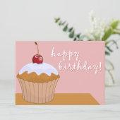 Geburtstag : riesiger Kuchen : Einladung (Stehend Vorderseite)