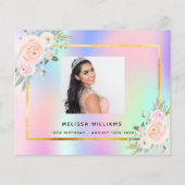 Geburtstag rosa lila Foto Regenbogen vielen Dank (Rückseite)