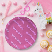 Geburtstag (rosa) pappteller (Party)
