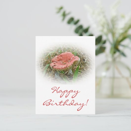 Geburtstag Rosa Pilz Postkarte (Stehend Vorderseite)