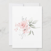 Geburtstag | Rose für Hübsche rosa Hütten Einladung (Rückseite)