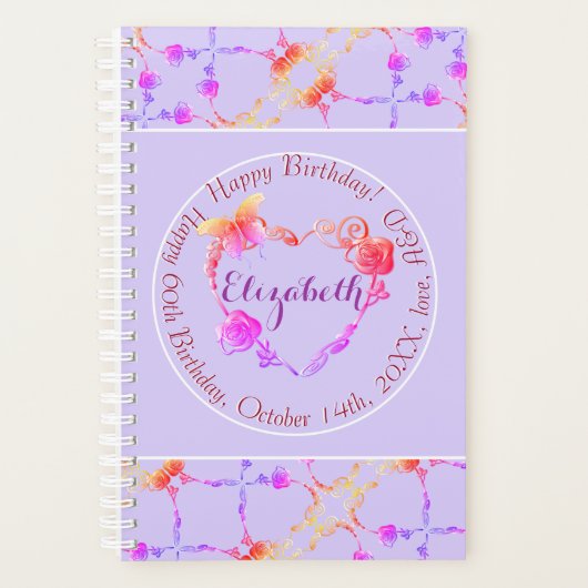 Geburtstag/Rose für Veranstaltungen Planer (Vorderseite)