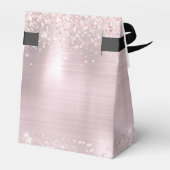 Geburtstag Rose Gold Glitzer Monogram Name Vielen Geschenkschachtel (Rückseite)