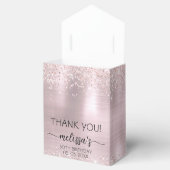 Geburtstag Rose Gold Glitzer Monogram Name Vielen Geschenkschachtel (Geöffnet)