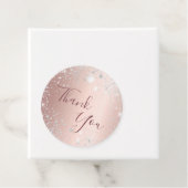 Geburtstag Rose gold silber Glitzer Staub danke Geschenkanhänger (Beispiel)