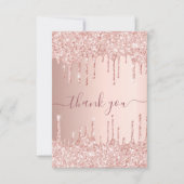 Geburtstag Rose Gold Tropfen danke (Vorderseite)