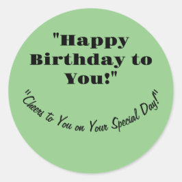 GEBURTSTAG RUNDER AUFKLEBER