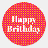 Geburtstag Runder Aufkleber (Vorderseite)