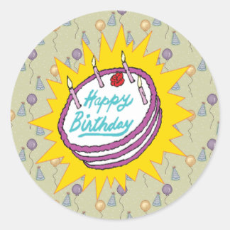 Geburtstag Runder Aufkleber