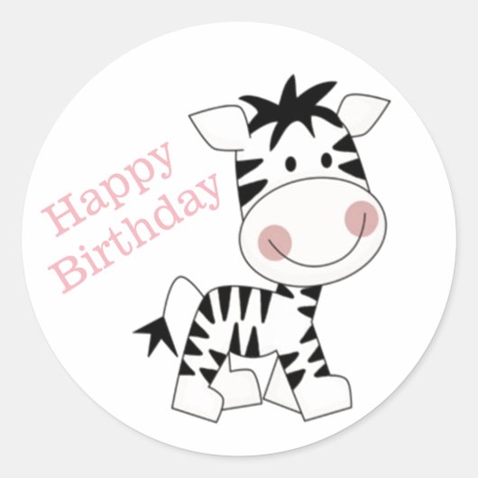 Geburtstag Runder Aufkleber (Vorderseite)