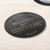 Geburtstag Runder Pappuntersetzer (Angewinkelt)