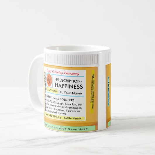 Geburtstag RX Tasse (Vorderseite Links)