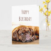 Geburtstag Sad Hund Bleibe Pawsitive Spaß Karte (Gelbe Blume)