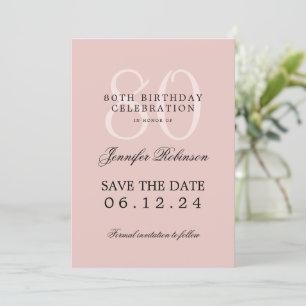 Geburtstag Save the Date Details Rosa Rosa Einladung