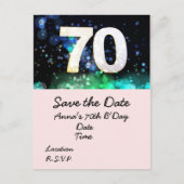 Geburtstag Save the Date Postkarte (Vorderseite)