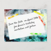 Geburtstag Save the Date Postkarte (Vorderseite)