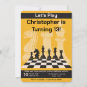 Geburtstag Schach Party Einladung Spaß Spiel Thema (Vorderseite)