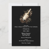 Geburtstag Schaumwein zum Geburtstag Einladung (Rückseite)