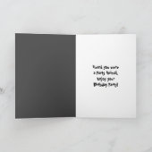 Geburtstag Schimpanse mit Rotem Cup Dankeskarte (Innenseite)