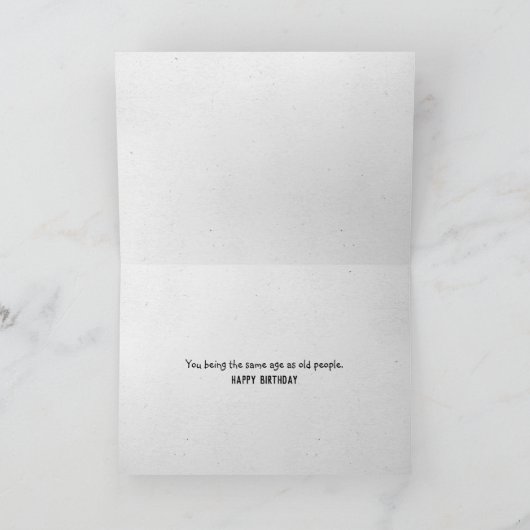 Geburtstag Schimpanse wird älter Spaß Karte (Innenseite)