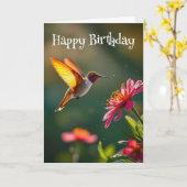 Geburtstag Schöne Humminbird Blume Karte (Gelbe Blume)
