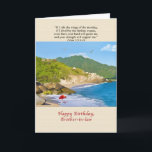 Geburtstag, Schwager, Strand, Hügel, Vögel, Oce Karte<br><div class="desc">Dieser schöne abgeschiedene Strand ist ein perfekter Platz,  zum zu sitzen und zu träumen und er macht eine bunte Geburtstagsgrußkarte.   Fühlen Sie sich frei,  den inneren Vers zum Anzug zu ändern Ihr Bedarf.</div>
