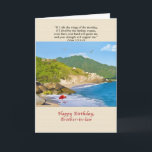 Geburtstag, Schwager, Strand, Hügel, Vögel, Oce Karte<br><div class="desc">Dieser schöne abgeschiedene Strand ist ein perfekter Platz,  zum zu sitzen und zu träumen und er macht eine bunte Geburtstagsgrußkarte.   Fühlen Sie sich frei,  den inneren Vers zum Anzug zu ändern Ihr Bedarf.</div>