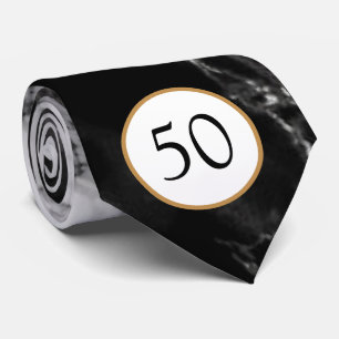 Geburtstag Schwarz-weiß Marble Jubiläum Neck Tie Krawatte