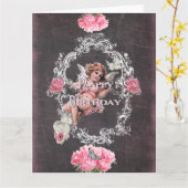 Geburtstag - Schwarze Tafel - Grußkarte Karte (Gelbe Blume)