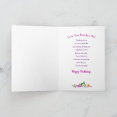 Geburtstag, Schwester, Blume im Fenster Karte (Innenseite)