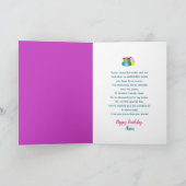 Geburtstag, Schwester, Fenster und Kuchen Karte (Innenseite)