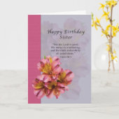 Geburtstag, Schwester, religiös, Karte (Gelbe Blume)