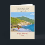 Geburtstag, Schwester, Strand, Hügel, Vögel Karte<br><div class="desc">Dieser schöne abgeschiedene Strand ist ein perfekter Platz,  zum zu sitzen und zu träumen und er macht eine bunte Geburtstagsgrußkarte.   Fühlen Sie sich frei,  den inneren Vers zum Anzug zu ändern Ihr Bedarf.</div>