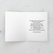 Geburtstag, Schwiegersohn, Braunes Pferd mit Bridl Karte (Innenseite)