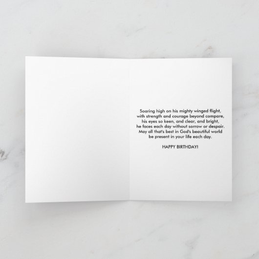 Geburtstag, Schwiegersohn, Rotschulterfalke Karte (Innenseite)