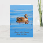 Geburtstag, Schwiegersohn, Stockenten-Enten-Karte Karte (Vorderseite)