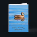 Geburtstag, Schwiegersohn, Stockenten-Enten-Karte Karte<br><div class="desc">Diese weibliche Stockentenente ist die am allgemeinsten - gesehene Ente in den Vereinigten Staaten.   Sie macht eine wunderbare Geburtstagsgrußkarte.</div>