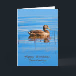 Geburtstag, Schwiegersohn, Stockenten-Enten-Karte Karte<br><div class="desc">Diese weibliche Stockentenente ist die am allgemeinsten - gesehene Ente in den Vereinigten Staaten.   Sie macht eine wunderbare Geburtstagsgrußkarte.</div>
