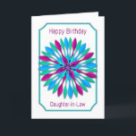 Geburtstag, Schwiegertochter, farbiger Motiv Karte<br><div class="desc">Schönes und farbenfrohes Motiv-Design wird einen Eindruck mit dem Empfänger machen</div>