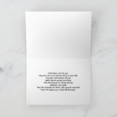 Geburtstag, Schwiegertochter, Katze unter den Blum Karte (Innenseite)