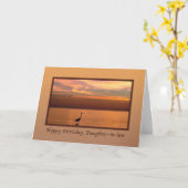 Geburtstag, Schwiegertochter, Ozeanblick bei Sonne Karte (Gelbe Blume)