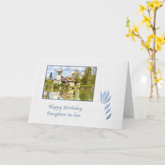 Geburtstag, Schwiegertochter, Versailles, Karte (Gelbe Blume)