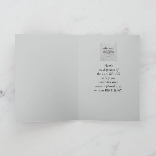 Geburtstag Schwiegervater-Definition Relax-Spaß Karte (Innenseite)