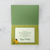 Geburtstag, Schwiegervater, Schwarz-mit Augen Susa Karte (Innenseite)