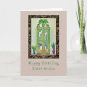 Geburtstag, Schwiegervater, Stillleben mit Kabinet Karte (Vorderseite)