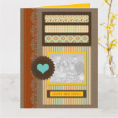 Geburtstag (Scrapbook) Karte (Gelbe Blume)