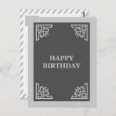 Geburtstag (Scrapbook) Postkarte (Vorne/Hinten)