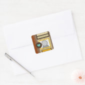 Geburtstag (Scrapbook) Quadratischer Aufkleber (Umschlag)