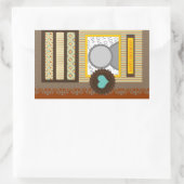 Geburtstag (Scrapbook) Rechteckiger Aufkleber (Tasche)
