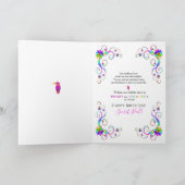 Geburtstag, Secet Pal, Abstrakte, blumenreiche Far Karte (Innenseite)